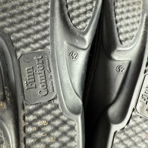 Finn Comfort Asinara Clogs Women's 10 Black Leather Slip-On Adjustable Strap - Picture 9 of 9